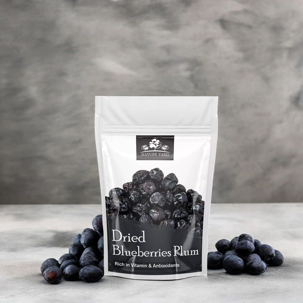 NATURE YARD Dried Blueberry Plum Dry Fruits - 900 gm - Fresh Naturally Sweet Dried Blueberries