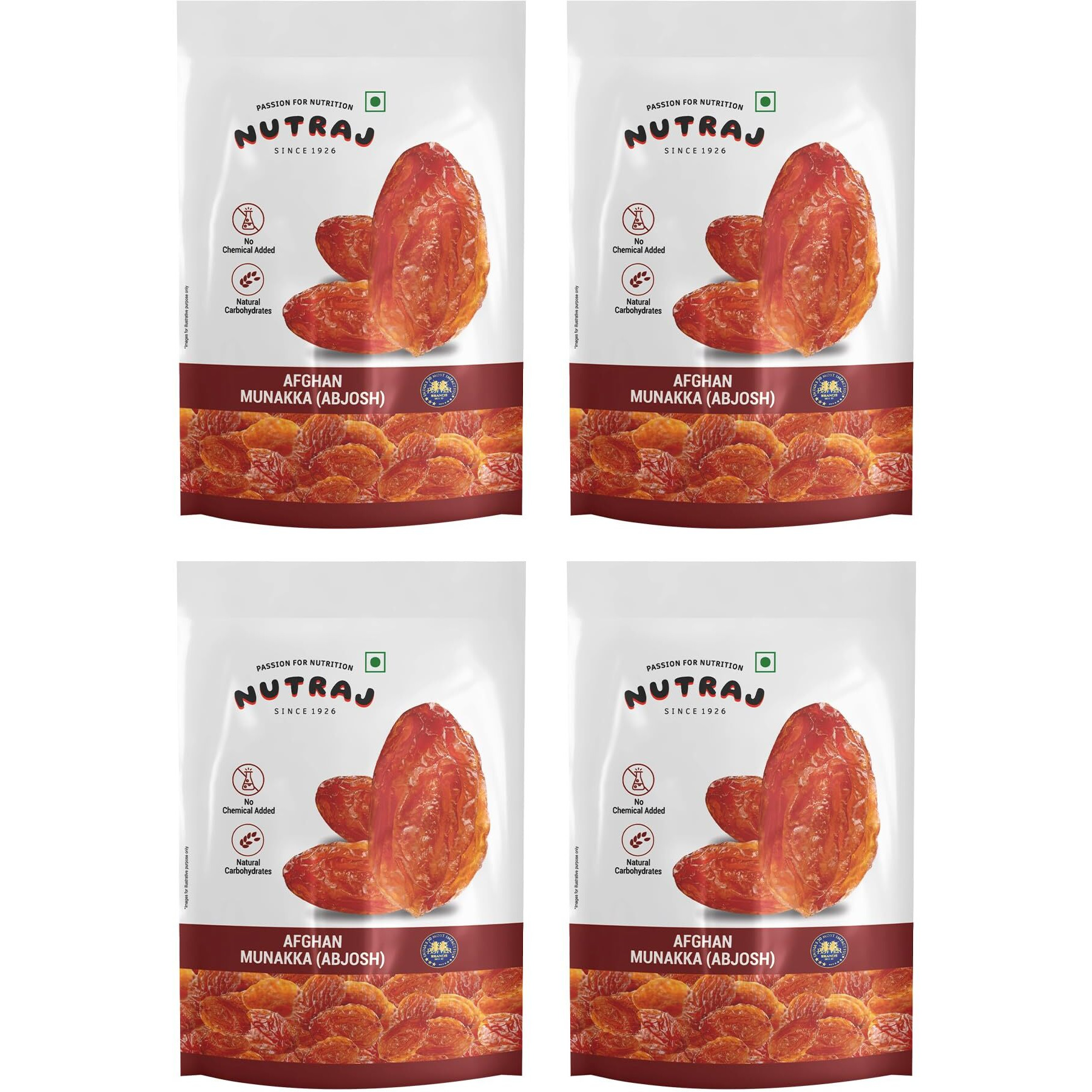 Nutraj Munakka Raisin (Abjosh) 800Gm (200Gram X 4)|Kishmish|Munakka Dry Fruits|Delicious & Healthy Snack|Pack Of 4, Fresh