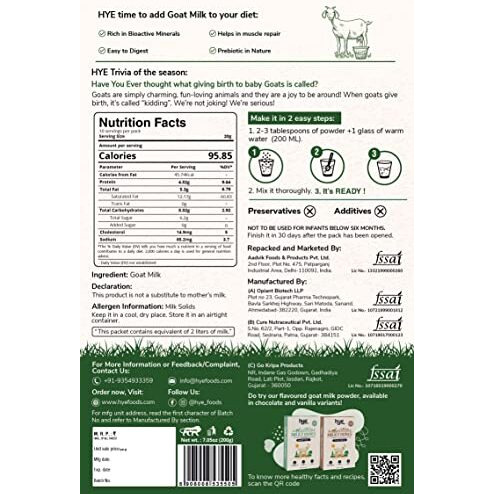 HYE FOODS Goat Milk Powder | 200gms