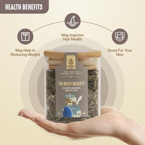 HINDRAJ Silver Needle White Tea- The Milky Majesty | Loose Tea Leaves | Natural with No Added Sugar | 35 gm