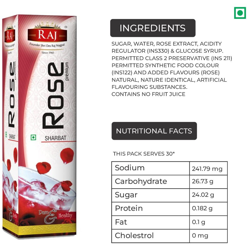 RAJ SPECIAL JEERA Specialities Combo Brahmi Badam & Jeera Squash Premium Rose Sharbatbeverage Instant Refreshing Drink For Summer Combo Pack (750Mlx3)