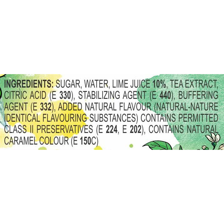 Manama Ice Tea Lime and Peach Fruit Flavoured Syrups, Pack of 2, 750ML Each