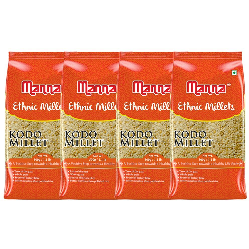 Manna Kodo Millet 2Kg Natural Grains Kodra / Varagu / Arikelu / Hark / Varigu | Native Low GI Millet Rice | High Protein & 100% More Fibre Than Rice