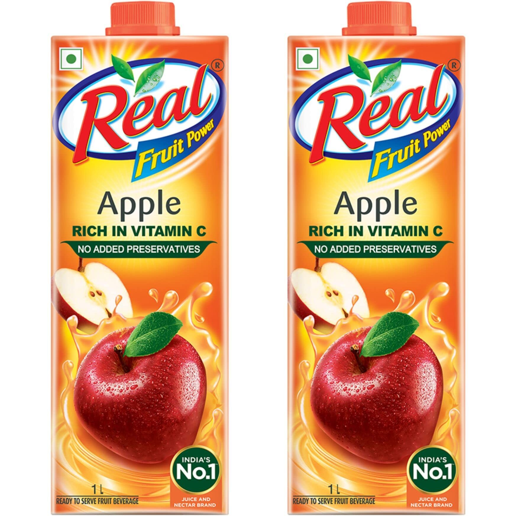 DABUR Real Apple Fruit Power, 1L (Pack of 2)