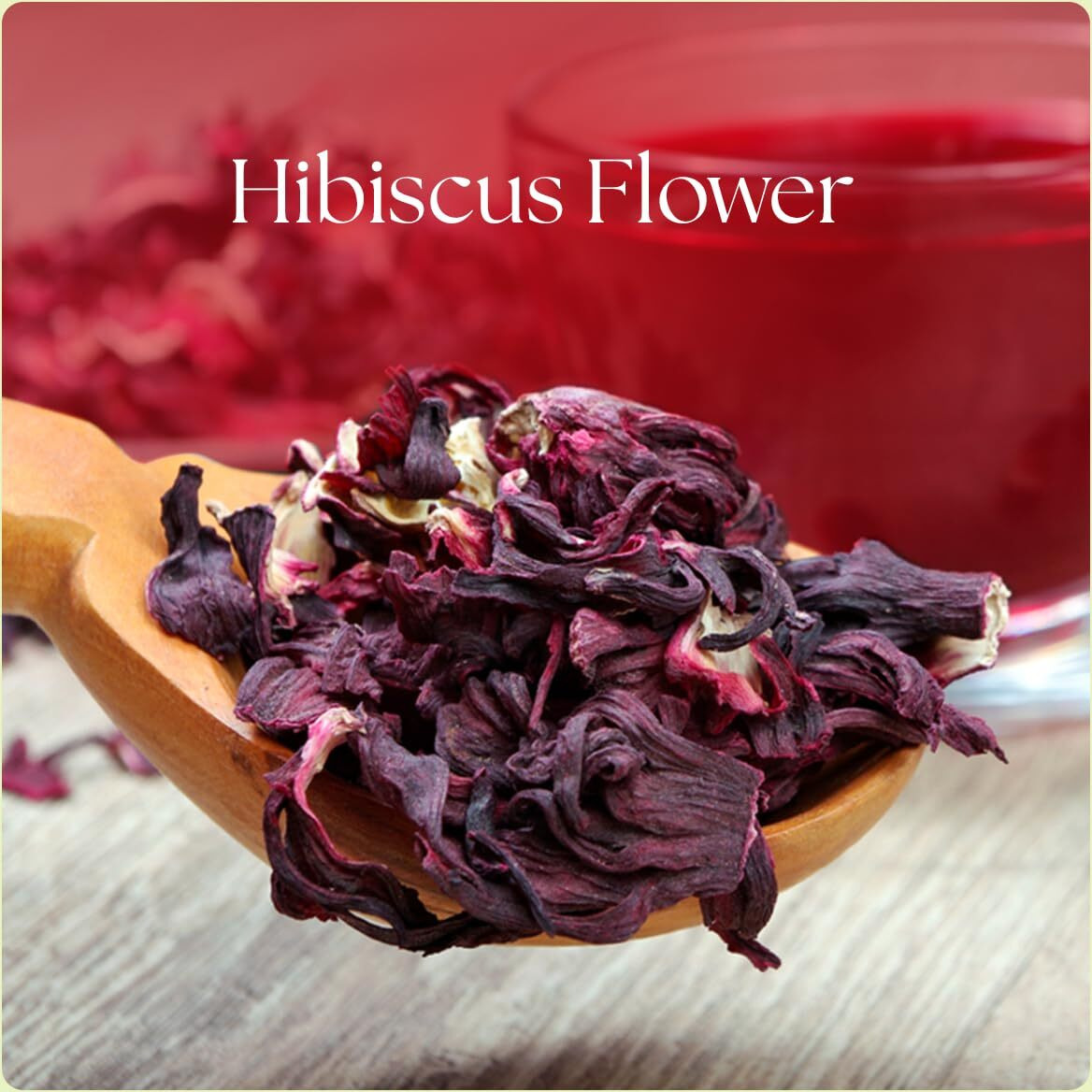The Tea Heaven 100% Natural Organic Hibiscus Iced Cold Tea Leaves | Perfect For Summers | Instant Refreshing | Herbal Dried Tea Leafs | Cocktails, Mocktail & Syrups | 50 Gms (Pack Of 1)