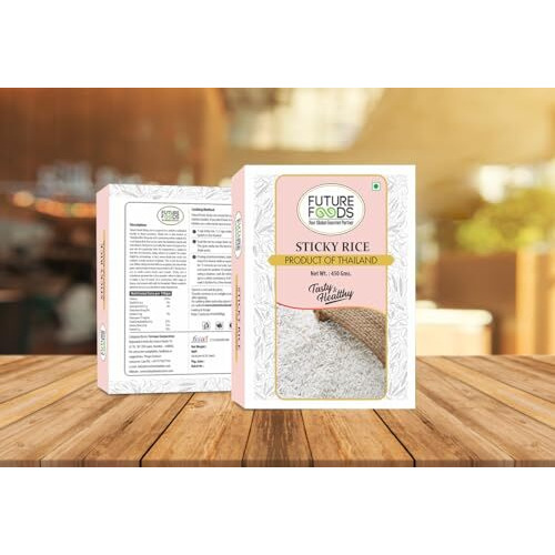 Future Foods Glutinos Sticky Rice | Sweet Rice | Healthy & Tasty | Gluten Free | Fibre Rich | Product of Thailand | 450g