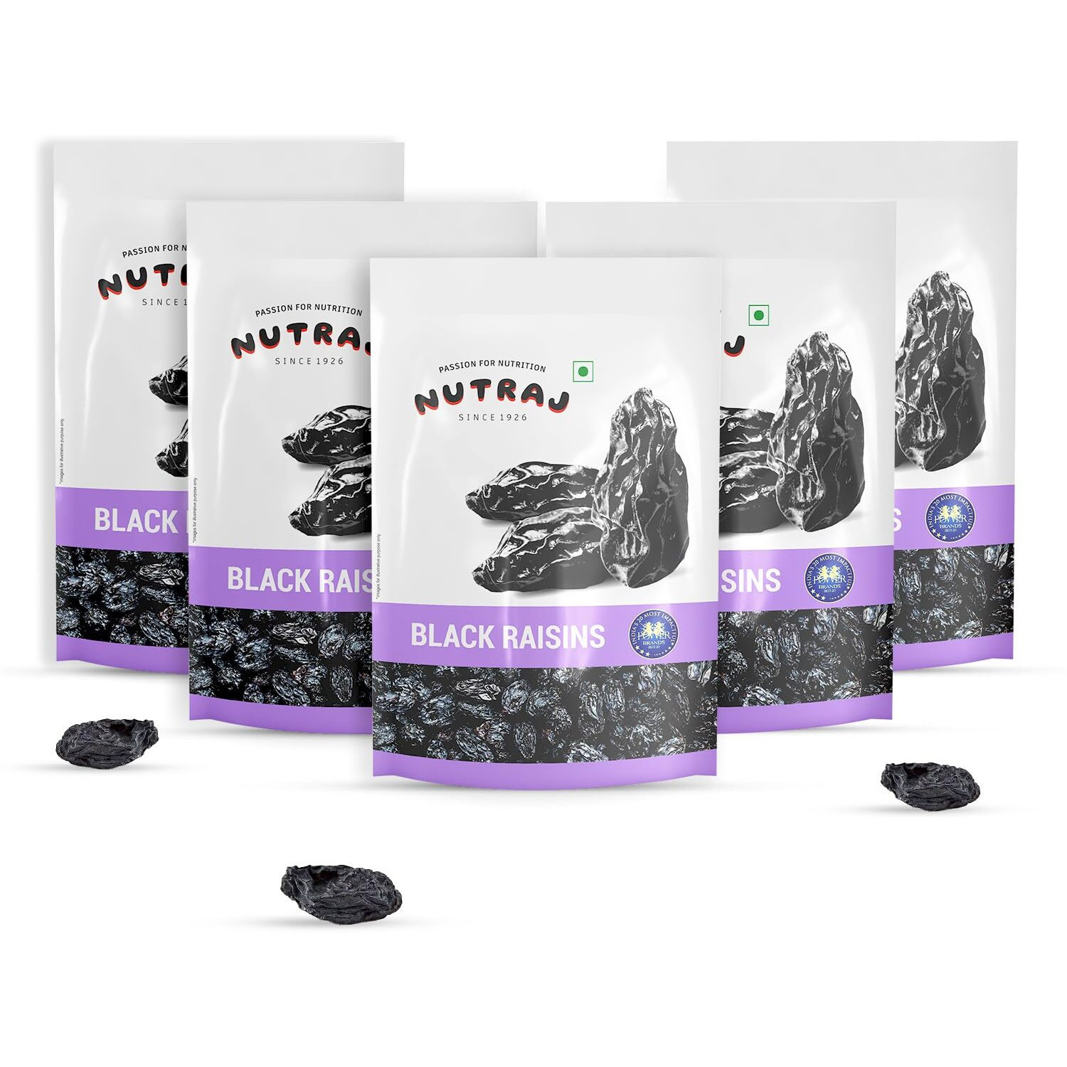 Nutraj Black Seedless Raisins (Kali Kishmish) 1kg (200g x 5) | Kali Kishmish | Instant Energy Booster | Dry Fruits | Delicious & Healthy Snack | High in Antioxidants, Naturally Sweet & tasty