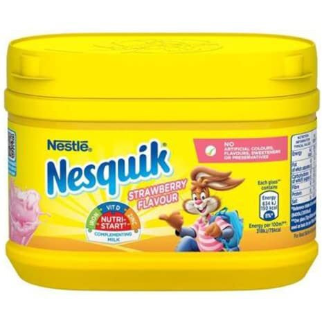 Nestle Nesquik Strawberry Flavour Milkshake Mix, 300 g, 4 Pack
