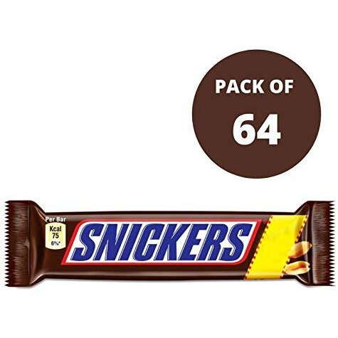 Snickers Peanut Filled Chocolate, 15Gram Bar (Pack Of 64)