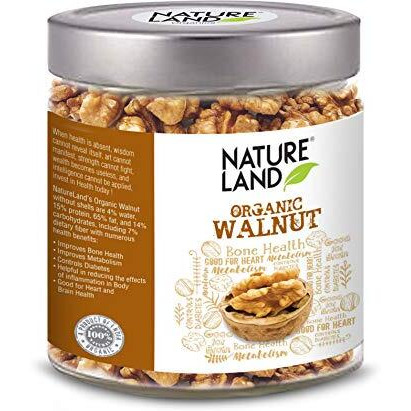 Natureland Organics Almonds 250gm, Walnuts 150gm (Dry Fruits Combo)