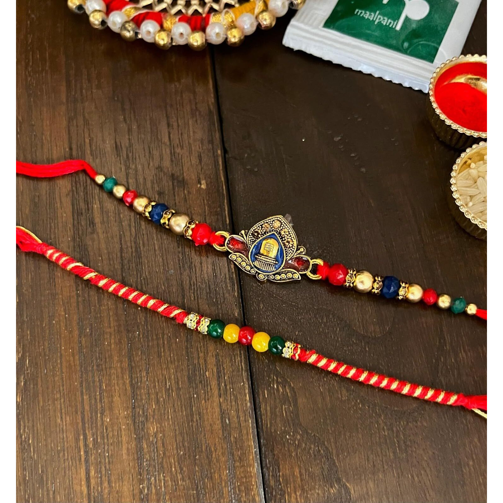 Maalpani Chocolate Rakhi Gift Brother Sister Love Bond Rakshabandhan Gift Hamper Small Multicolor (Set 1)