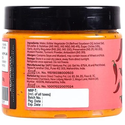 Urban Platter Chipotle Mayo, 300g / 10.6oz [Dairy-Free Mayonnaise, No Palm Oil, No Trans-Fat]