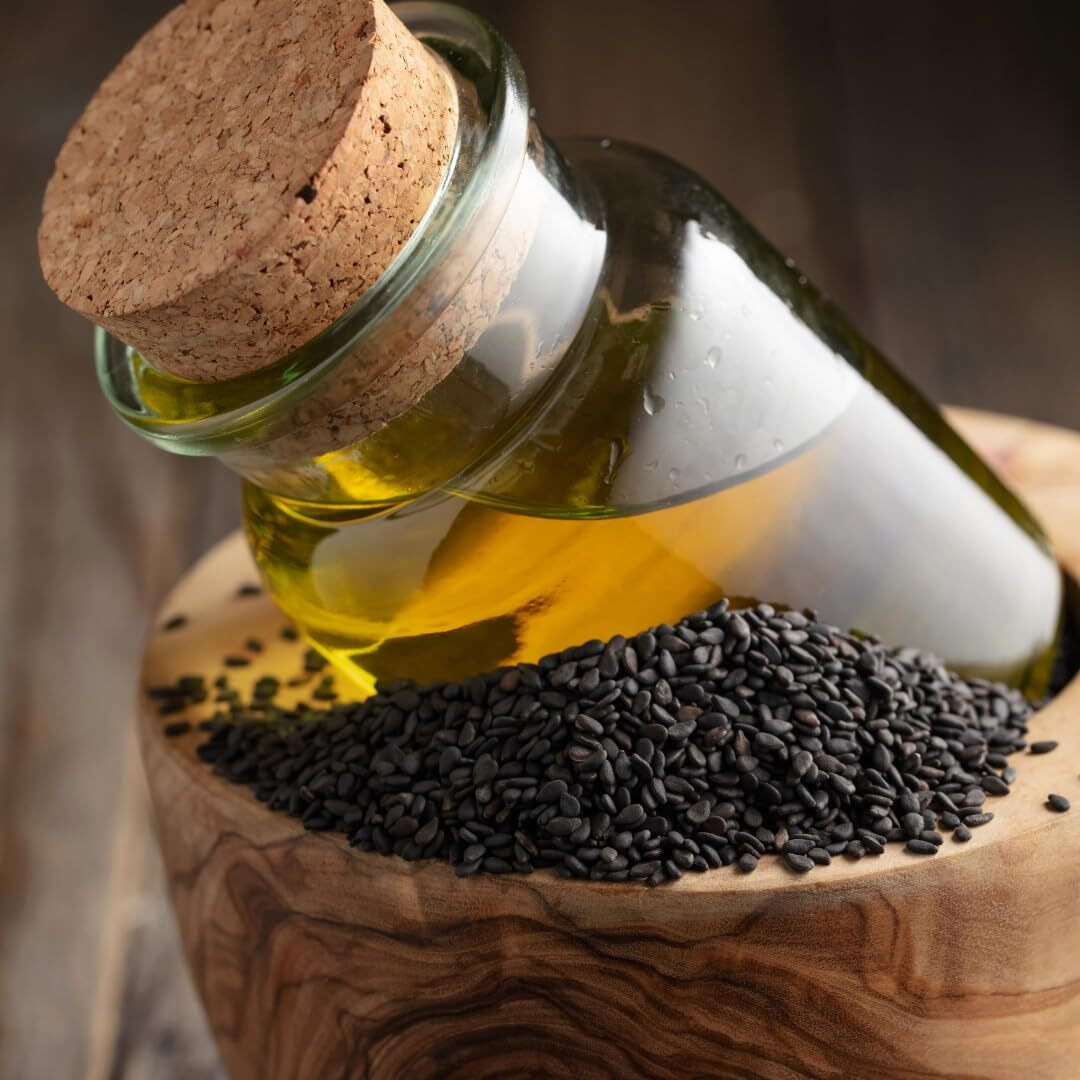Village-Organica Cold pressed Sesame Oil | Black Sesame Oil | Til ka Tel | Gingelly Oil | For cooking, Massage & Pooja | Unrefined & Unadulterated | 250ml |