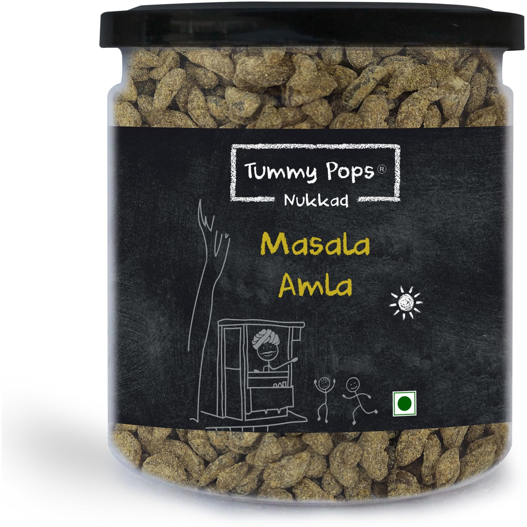 Tummy Pops | Masala Amla Candy Digestive Churan - 350gm Jar | Hygienically Prepared & Packed | Handmade & Sun-Dried After Meal Digestives