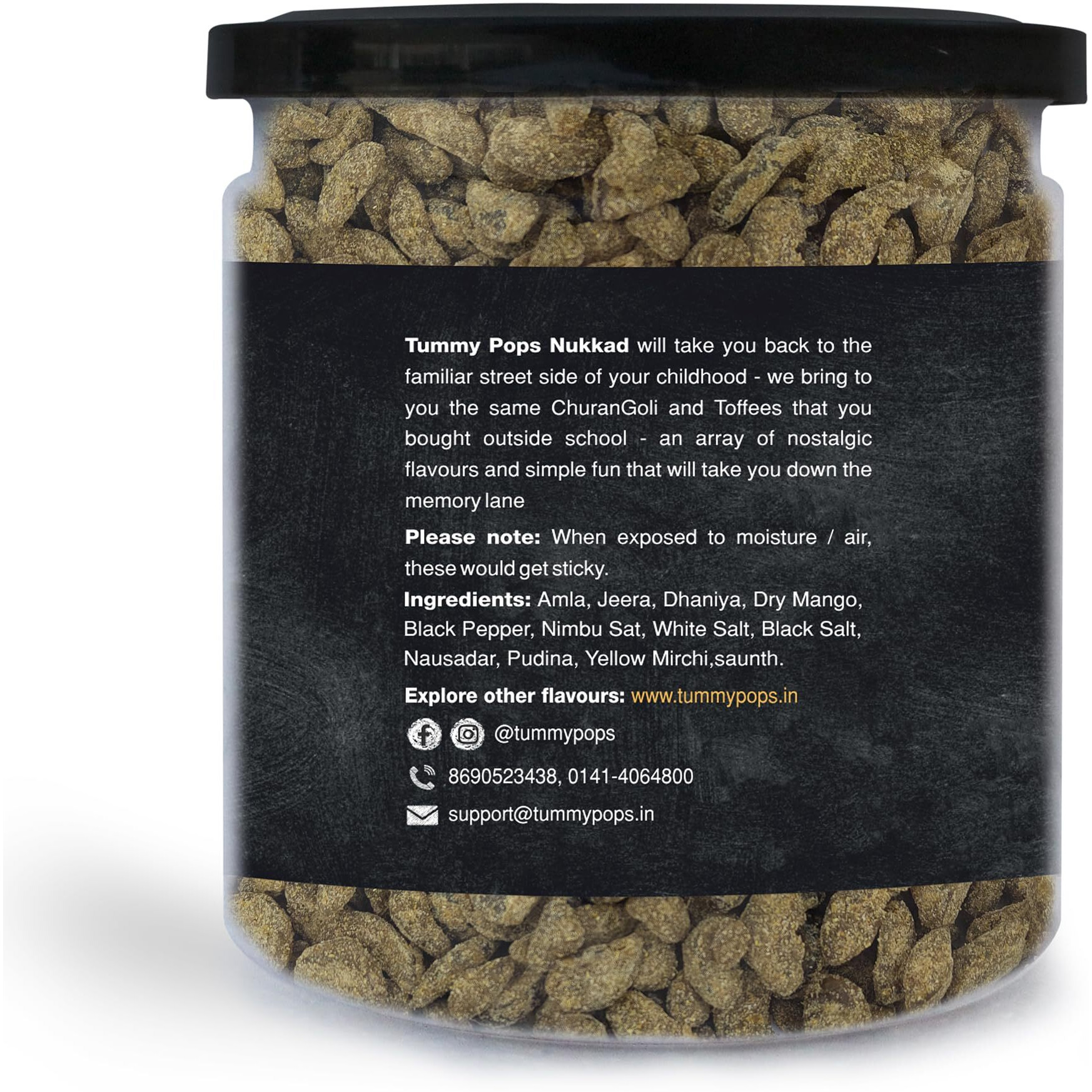 Tummy Pops | Masala Amla Candy Digestive Churan - 350gm Jar | Hygienically Prepared & Packed | Handmade & Sun-Dried After Meal Digestives