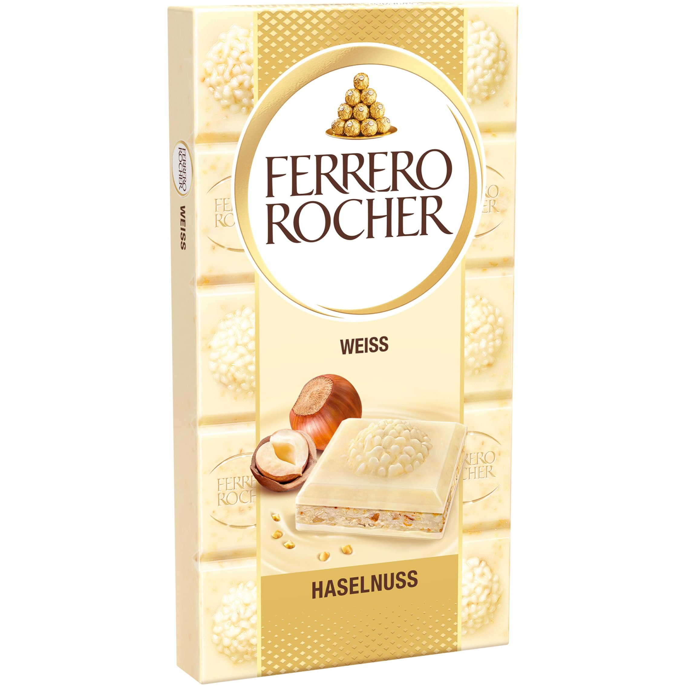 Ferrero Rocher Chocolate Rocher White Chocolate With Hazelnut Bar 90g