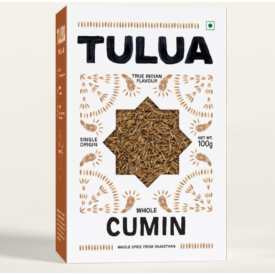 Tulua Whole Cumin Seeds (Jeera) -100gm | Natural and Organic Zeera | Chemical Free & Pesticides Free | Pure and Fresh Indian Spices
