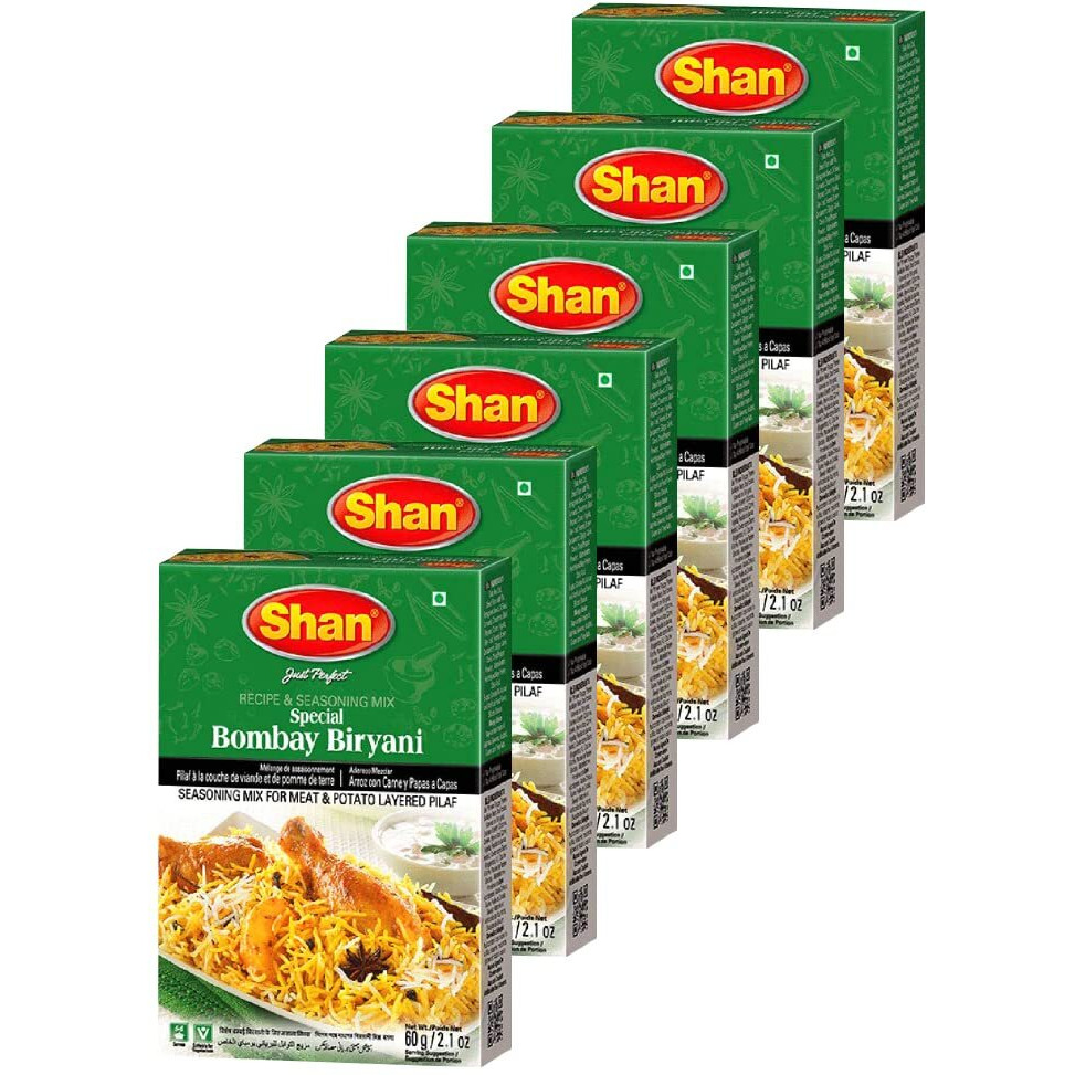 Shan Special Bombay Biryani Masala, 2.12 oz  60 g, 6 Pack