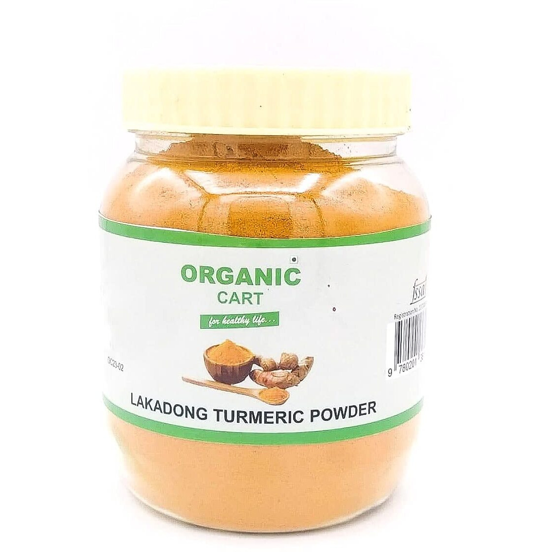ORGANIC CART Natural Lakadong Turmeric Powder Haldi Powder fom the Hills of Meghalaya 7.5% - 9% Curcumin Content - Unprocessed - Immunity Booster (250 Grams)