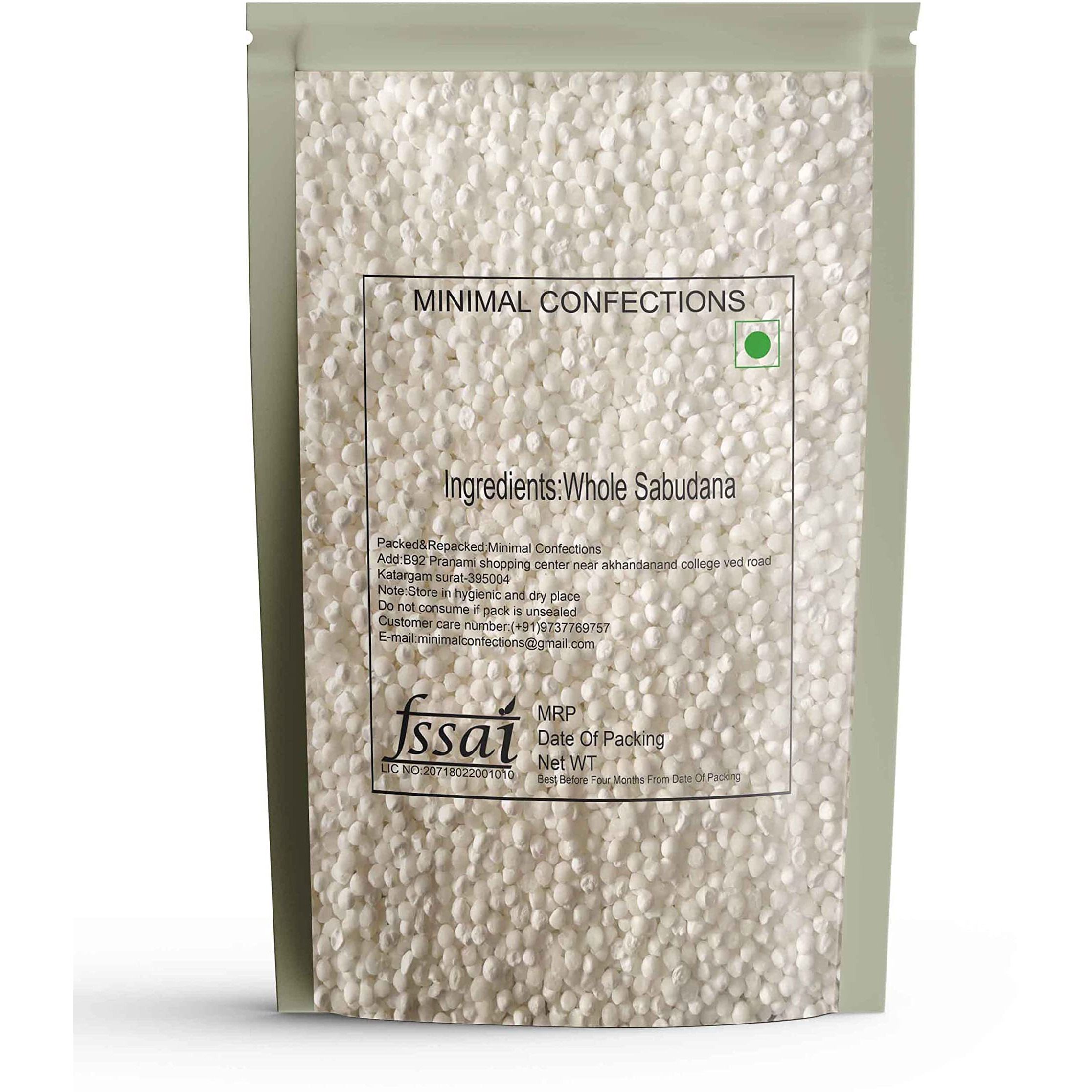 Minimal Whole Sabudana/Sago/Tapioca,500g