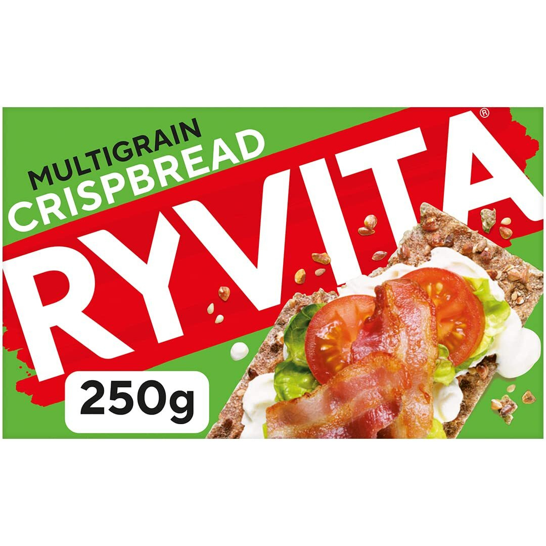 Ryvita Multigrain Crunchy Rye Breads 6 Packs of 4 Slices,250g