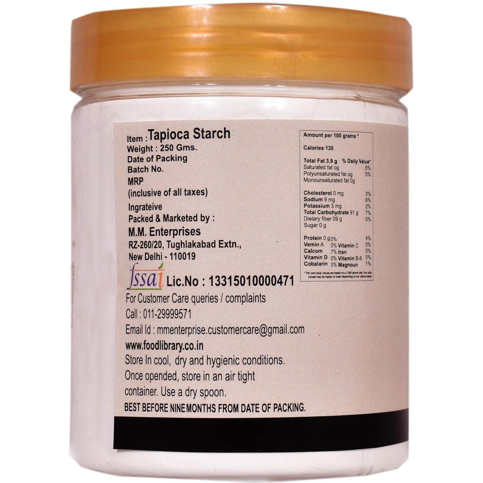 Food Library The Magic Of Nature Tapioca Starch Powder, 250gm (Tapioca Starch Powder)
