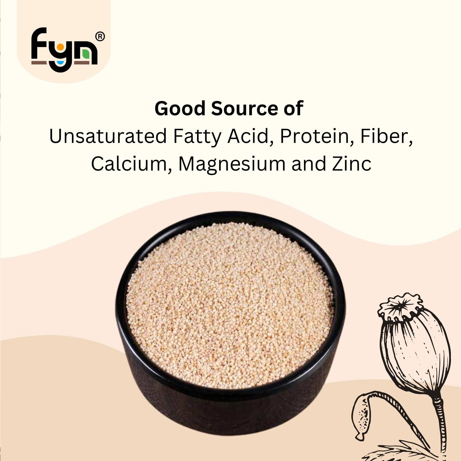 FYN Poppy Seeds (100g) | Indian Posto Dana | Khus Khus | Khas Khas | 100% Pure - Best Grade - No Mixing