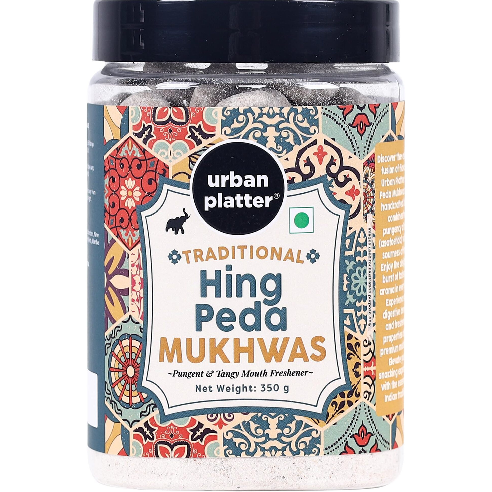 Urban Platter Hing Peda Mukhwas, 350g / 12.3oz [ Mouth Freshener, Digestive, After-Meal Snack]