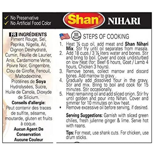 Shan Nihari Masala, 8 Pack, 8 x 60 g