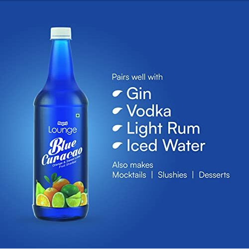 Mapro Lounge Blue Curacao Orange and sweet Lime Fruit sharbat, 1L