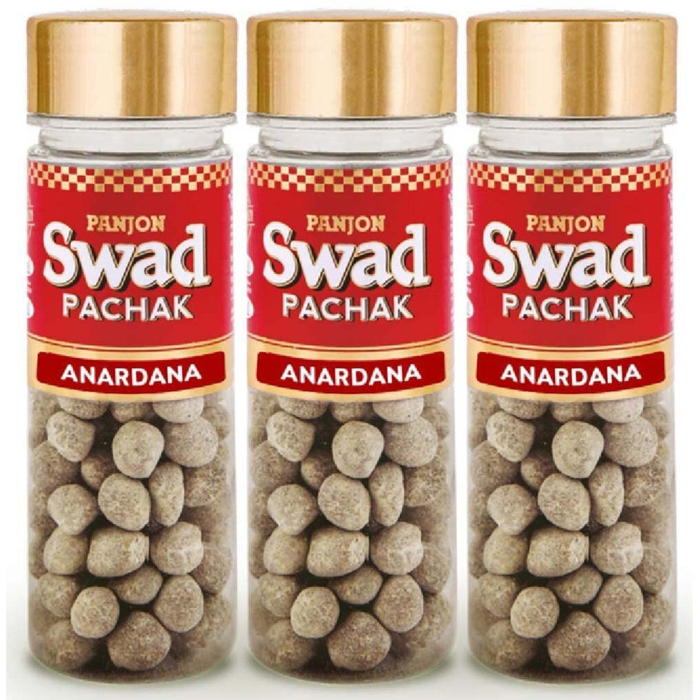 Panjon Swad Shahi Anardana Goli Mukhwas (Pack Of 3 X 130 Grams) | Digestive Mouth Freshener | Hygienically Packed Traditional Pachak | Tasty Mouthfresheners | After-Meal Snack | Dry Mukhwas.