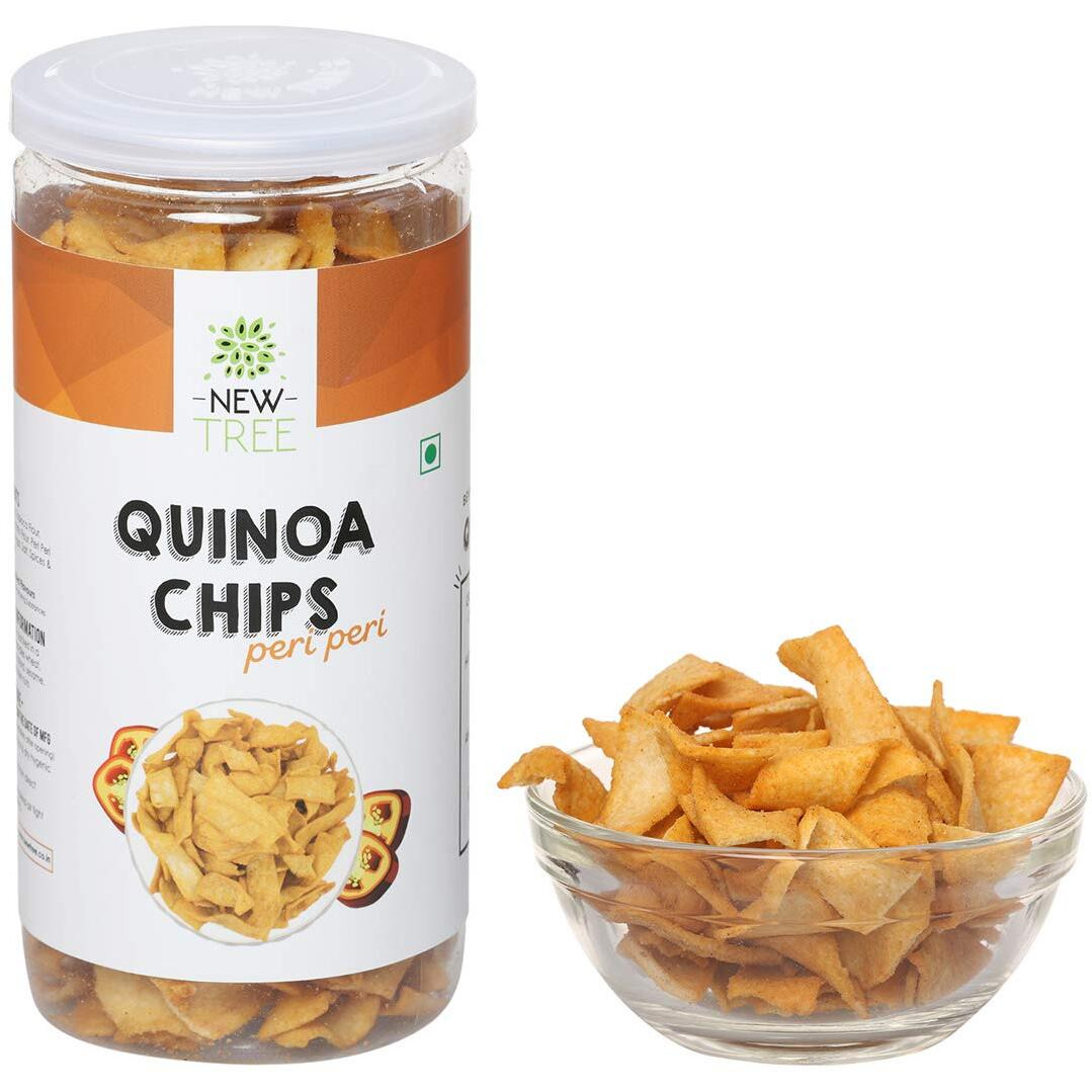 New Tree Healthy Snack Combo || Quinoa Chips Peri Peri 225Gm || Quinoa Chips Lemon & Spice 225gm || Combo Pack of 2 || Combined Weight 450gm || Gluten Free Snacks