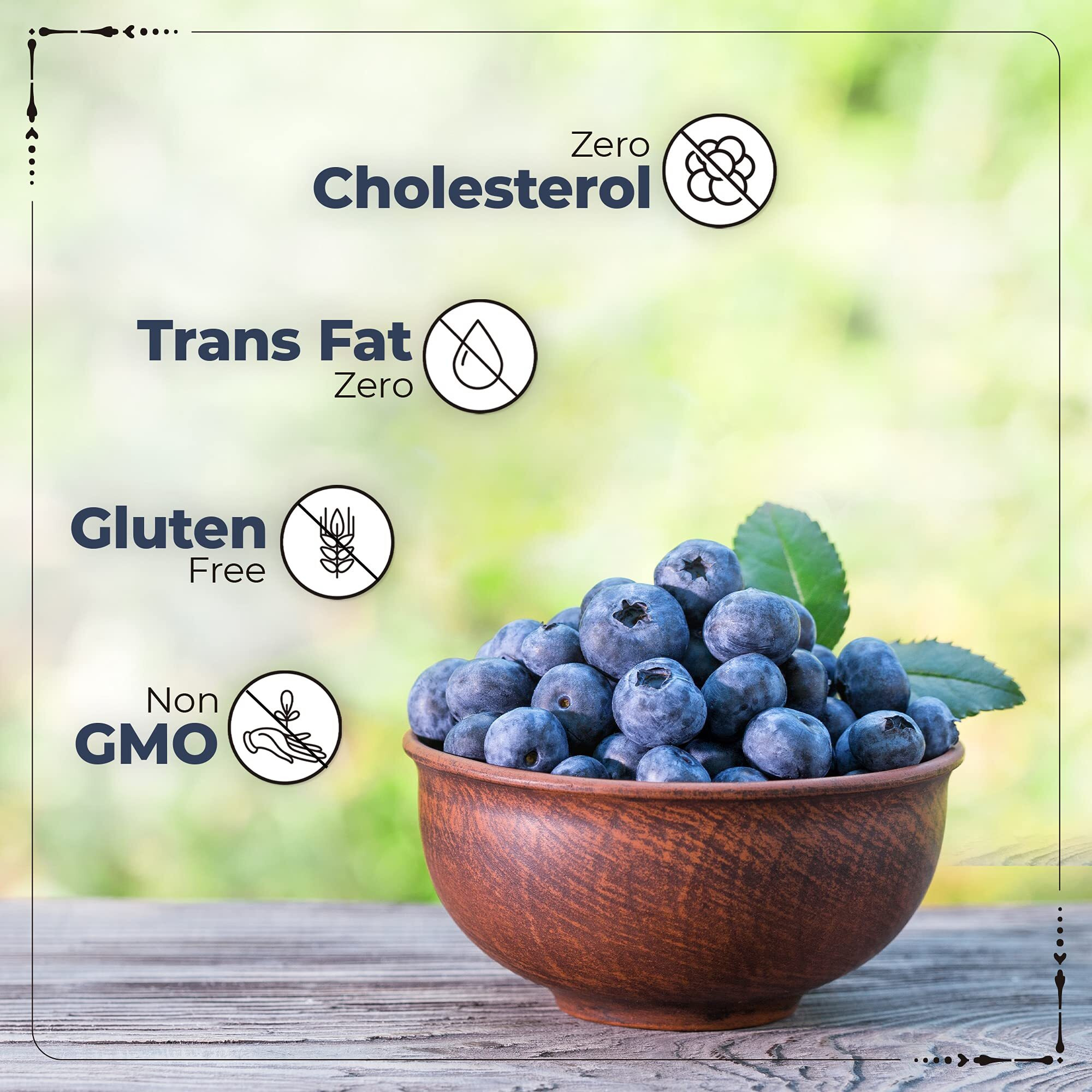 Happilo Premium Dried Californian Blueberries 150g each (Pack of 5), Superfood Whole Berry, Rich in Antioxidant, Vitamins & Fibers
