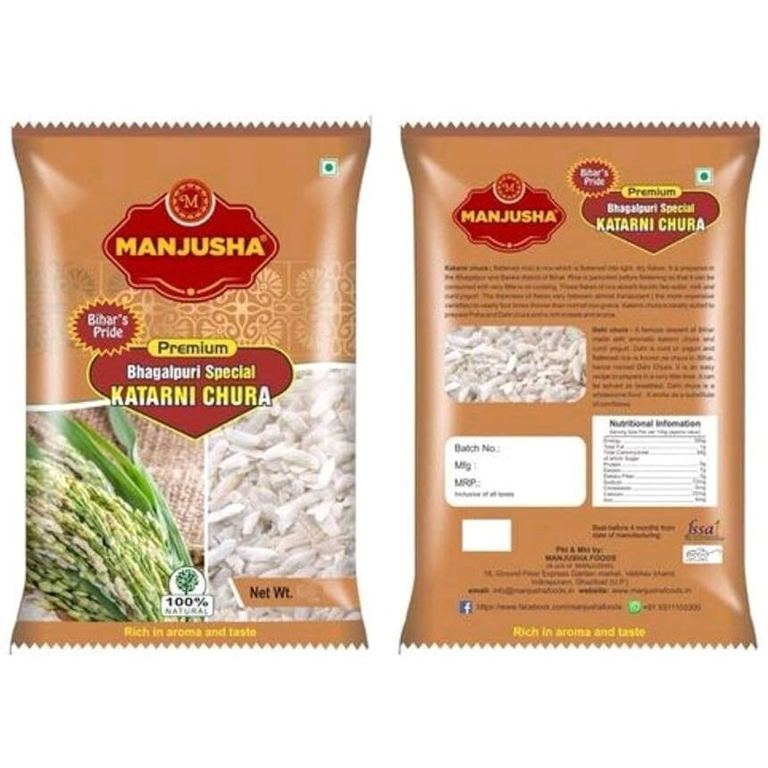 Premium Bhagalpuri Special Katarni Chura/Poha, Net Wt. 7600 gram | Pack of 8 | 950 gram Each | 100% Natural | Rich in aroma & taste | Bihars Pride