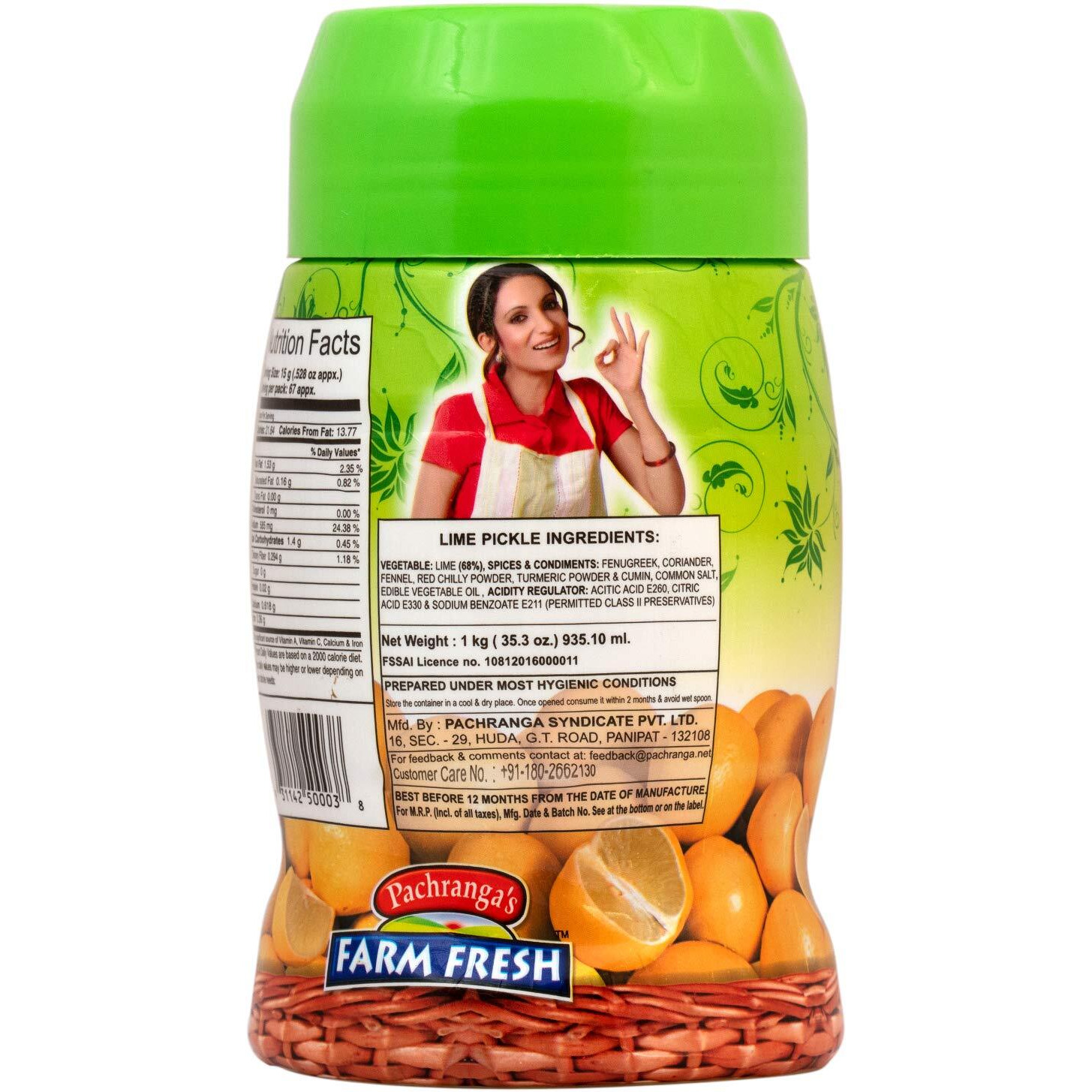 Pachrangas Farm Fresh Lime Pickle - 1 kg