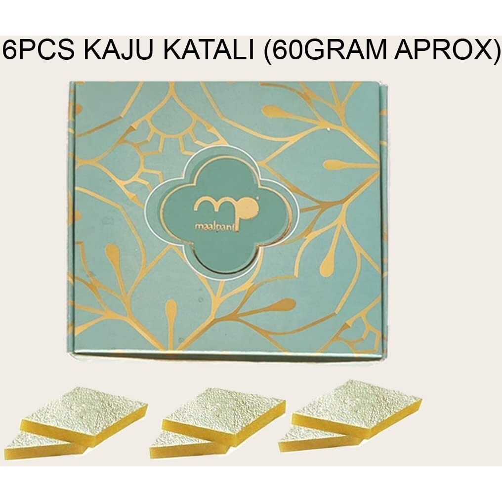 Maalpani Rakhi Sweets gift Set | 3 Rakhi and Sweets with pooja gift for Rakshabandhan | Rakhi with sweets Hamper for Brother greeting card D30413S