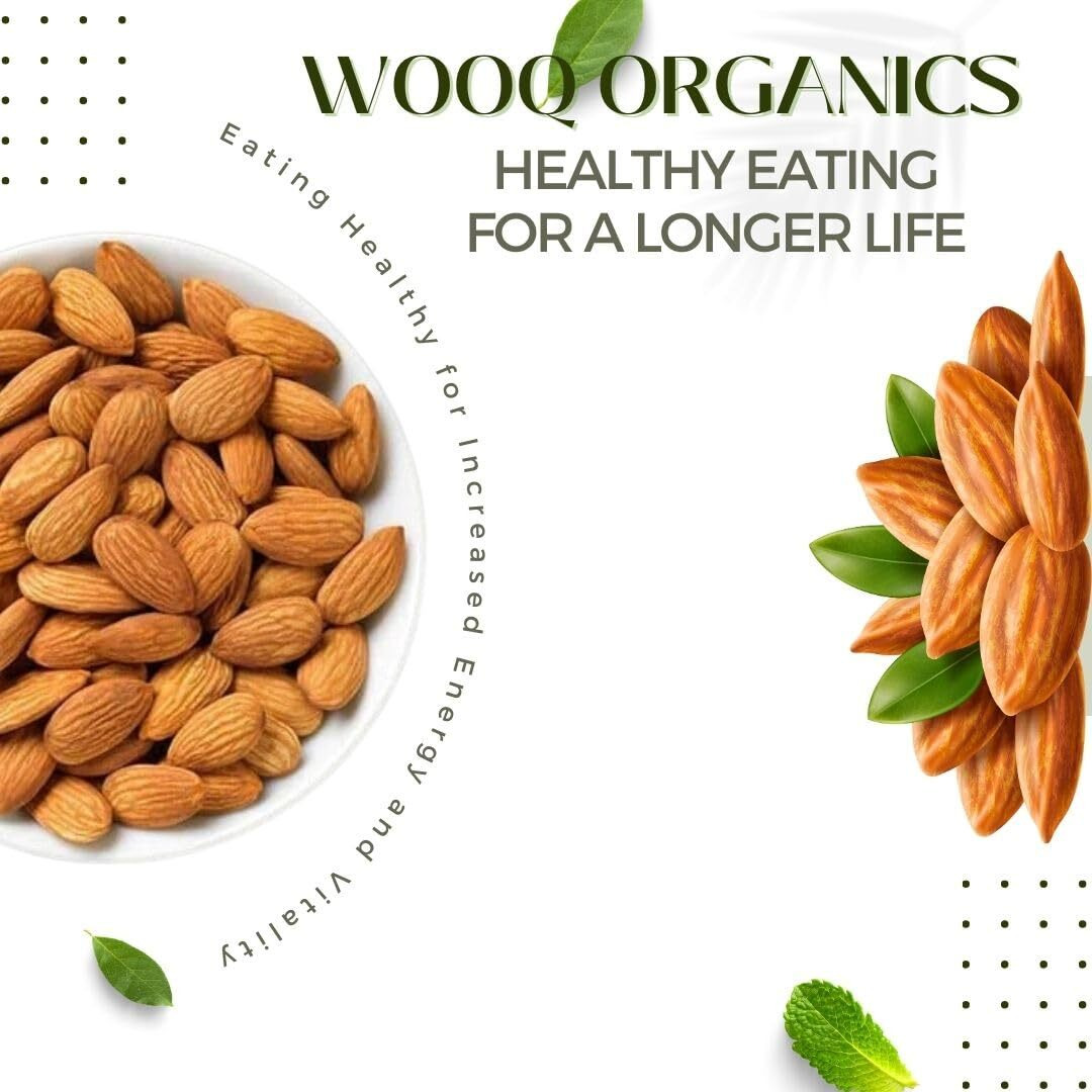 Wooq Organics Premium California Almond Kernel 1Kg, 100% Natural Badam Giri