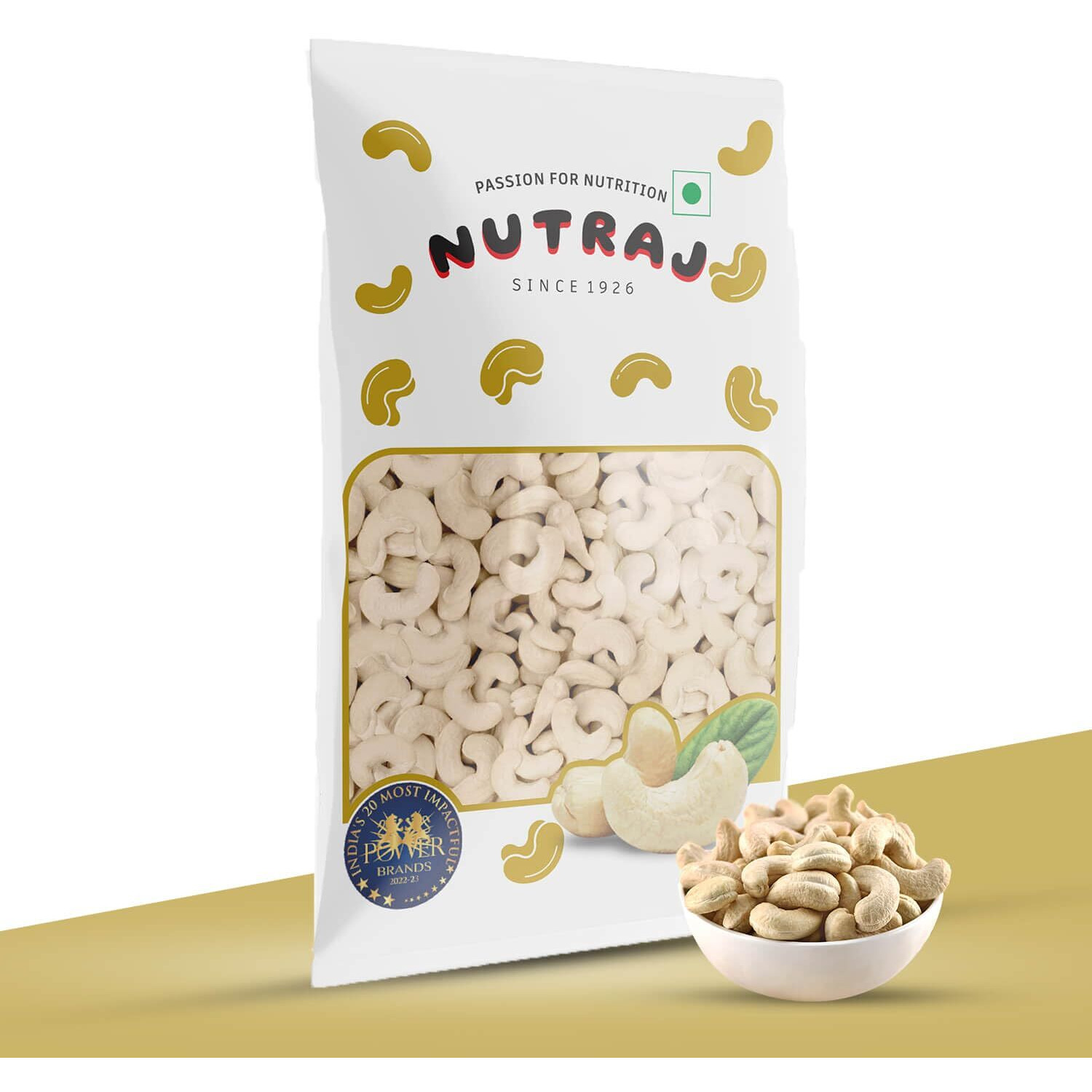 Nutraj Premium Whole Cashew Nuts 400g (200g x 2), Dry Fruit Nutritious, Healthy Snacks - Rich in Nutrients, Protein, Fiber, Vitamins