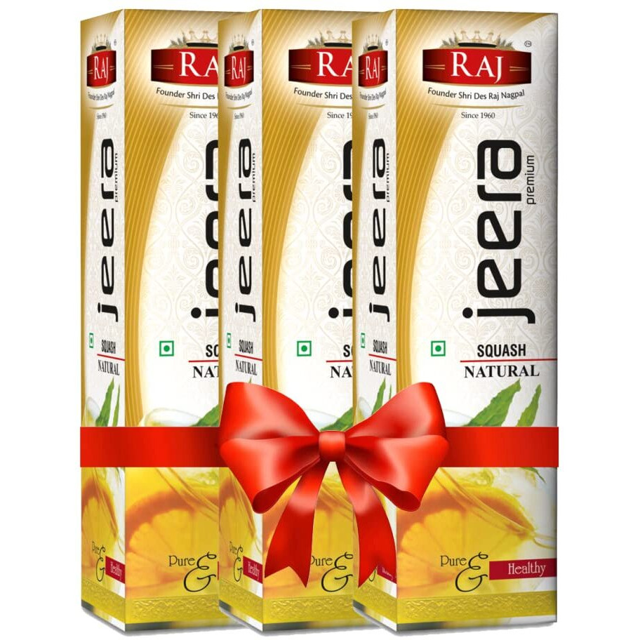Raj Special Premium Jeera Squash Lemonade Sharbat Beverage Instant Refersing Drink For Summer Combo Pack (750Ml3)