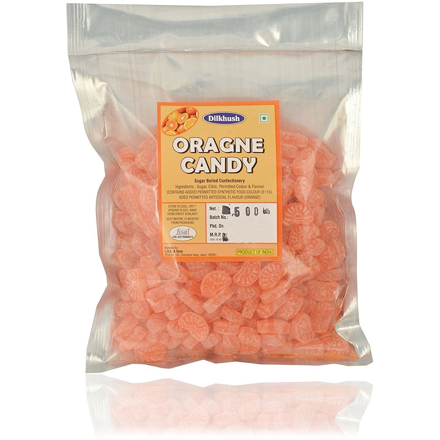 Dilkhush Orange Candy, 500 g