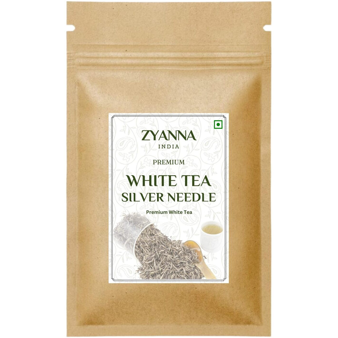 ZYANNA White Tea Silver Needle - Premium Darjeeling White Tea Loose Pack (100Gm - 50Cups)