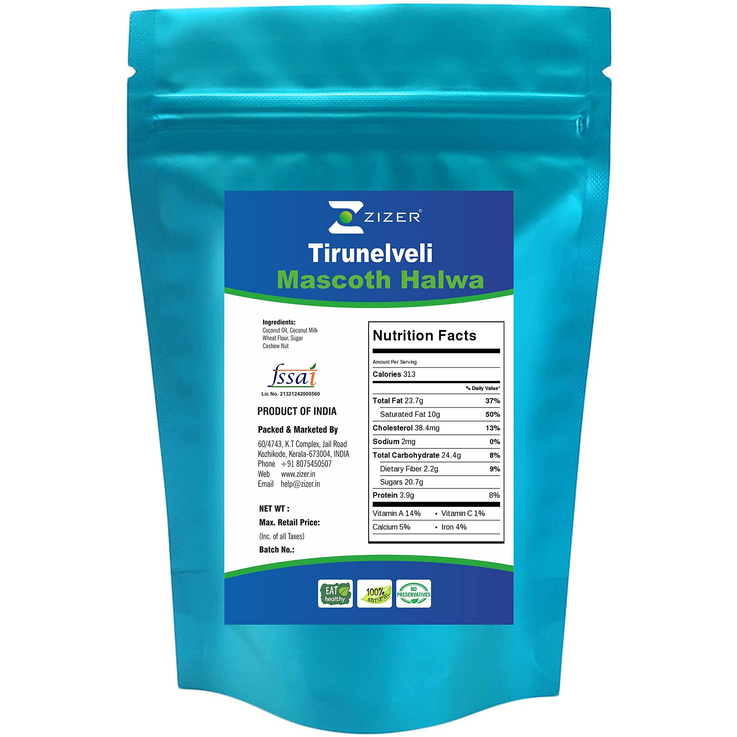 Zizer Tirunelveli Wheat Mascoth Halwa - Traditional Kerala Sweets | Fresh Delicious & Rich in Flavor | Halwa Sweet | kerala halwa | Perfect Indian Dessert | 1kg Pack