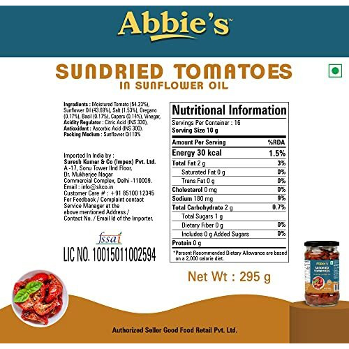Abbies Sundried Tomatoes 280g