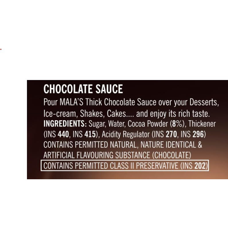 Malas Chocolate Syrup Sauce, 1000 Millilitre