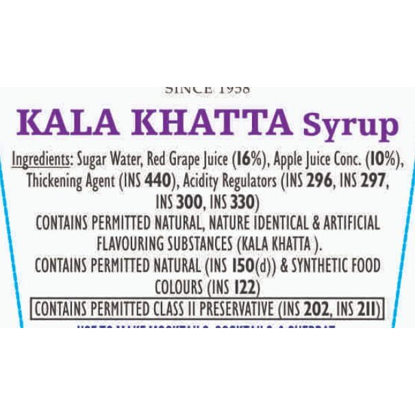 Malas Kala Khatta Syrup, 750 Millilitre, Liquid