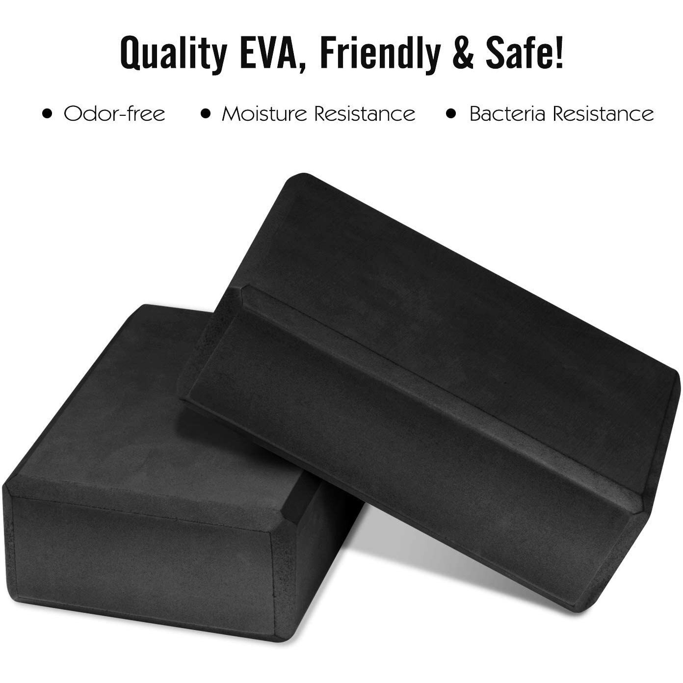 Gaiam Essentials Yoga Block (Set Of 2) - Supportive Latex-Free Eva Foam Soft Non-Slip Surface For Yoga, Pilates, Meditation, Deep Purple