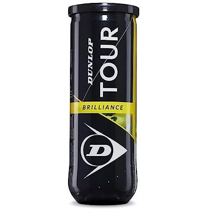 DUNLOP Rubber Tennisball Tour Brilliance - 3 Ball Pet One Size 601326,Green