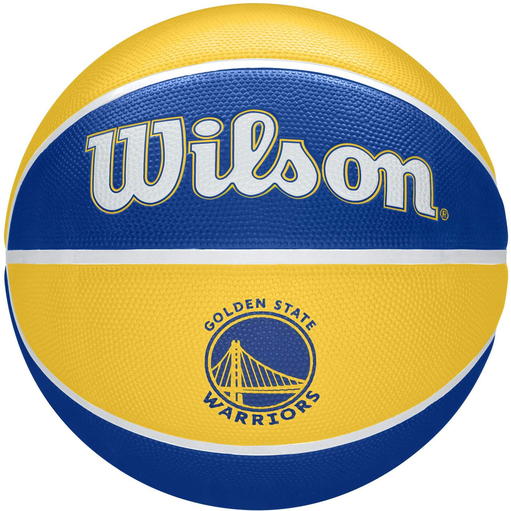 Wilson Basketball NBA Team Tribute Basketball Gs Warriors, Yellow/Blue/White