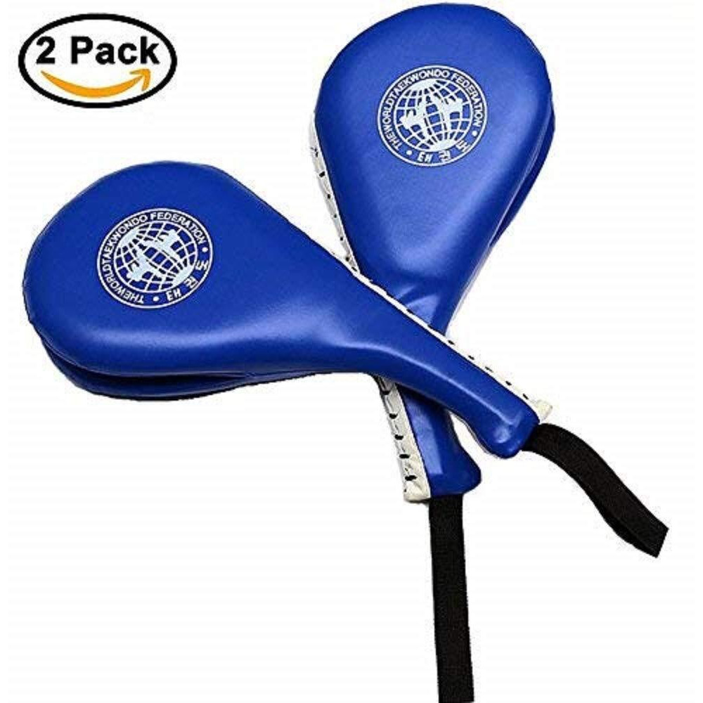 JERN Set of 2 Taekwondo Durable Kick Pad Target for Karate Kickboxing Training (Blue)