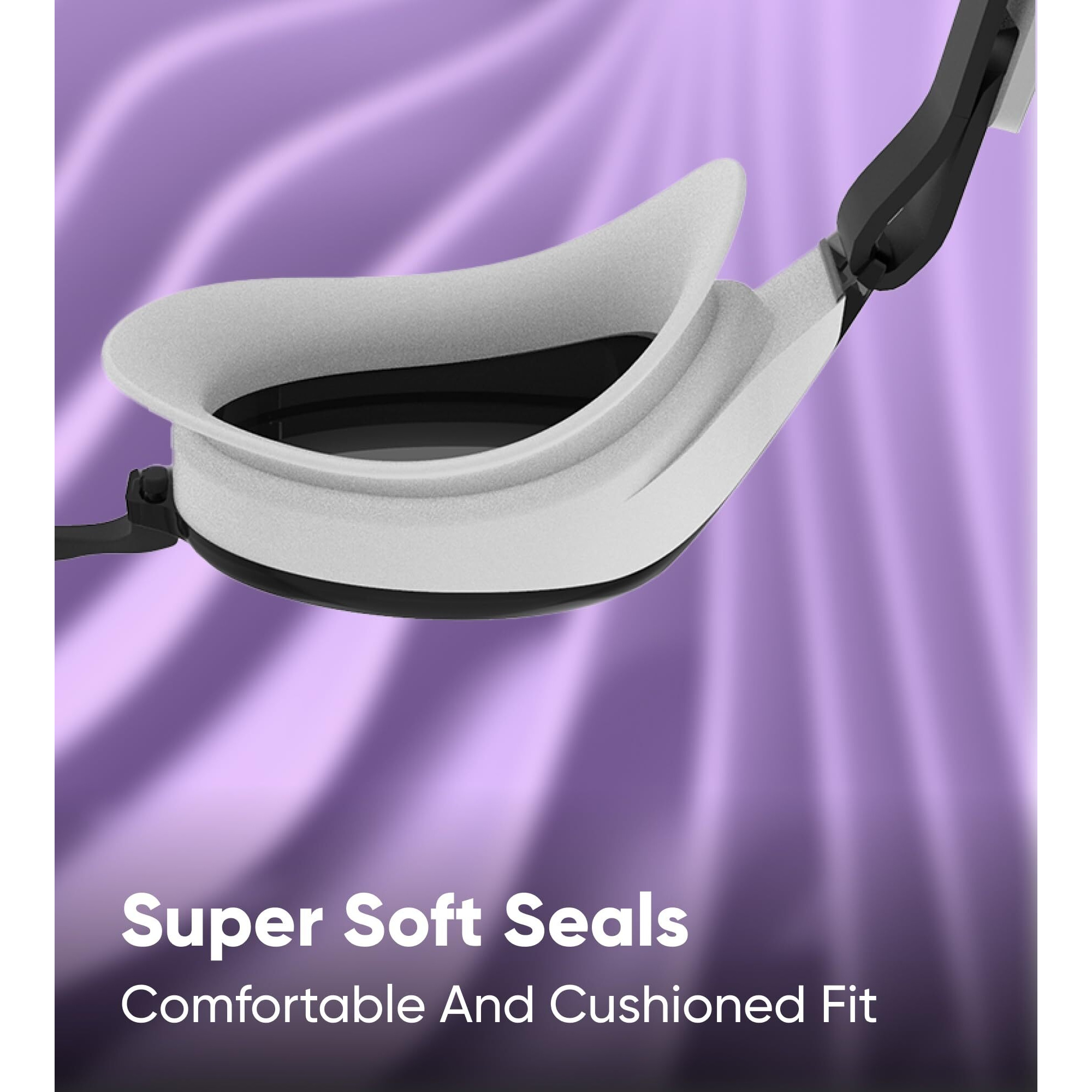 Speedo Unisex Junior Hydropure Clear-Lens Goggles - Black & White